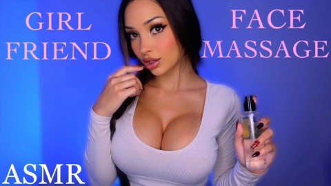 ASMR Face Massage: Iced Mocha & Relaxing Whispers