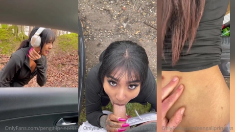 Stranger fucks Yasmina Khan in public park